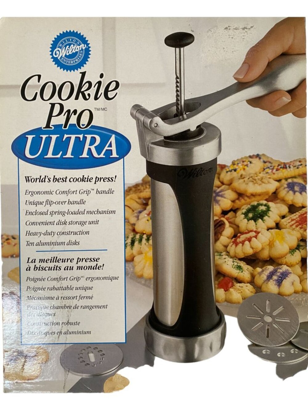 Wilton Cookie Pro Ultra Press 10 Disk Ultra NIB